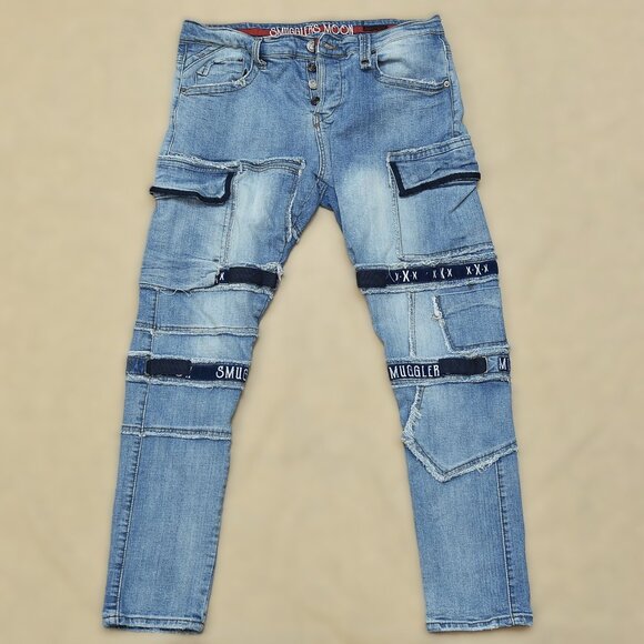 Smugglers Moon Other - Smuggler’s Moon Light Blue Distressed Men’s Stretch Comfort Jeans size 36/32.